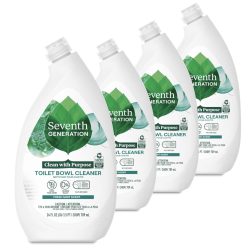 Seventh Generation Toilet Bowl Cleaner Fresh Mint scent 4 Pack Without Chlorine Bleach Ammonia Free 24 oz